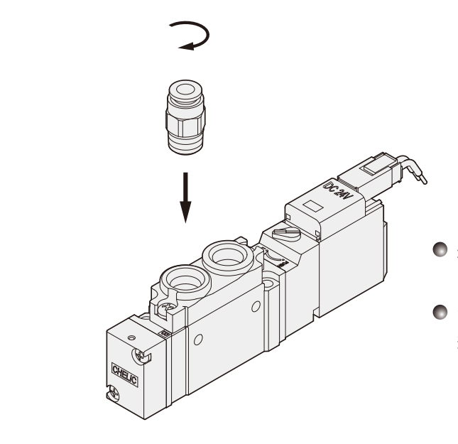 气立可SM电磁阀使用接管管径大小示意图